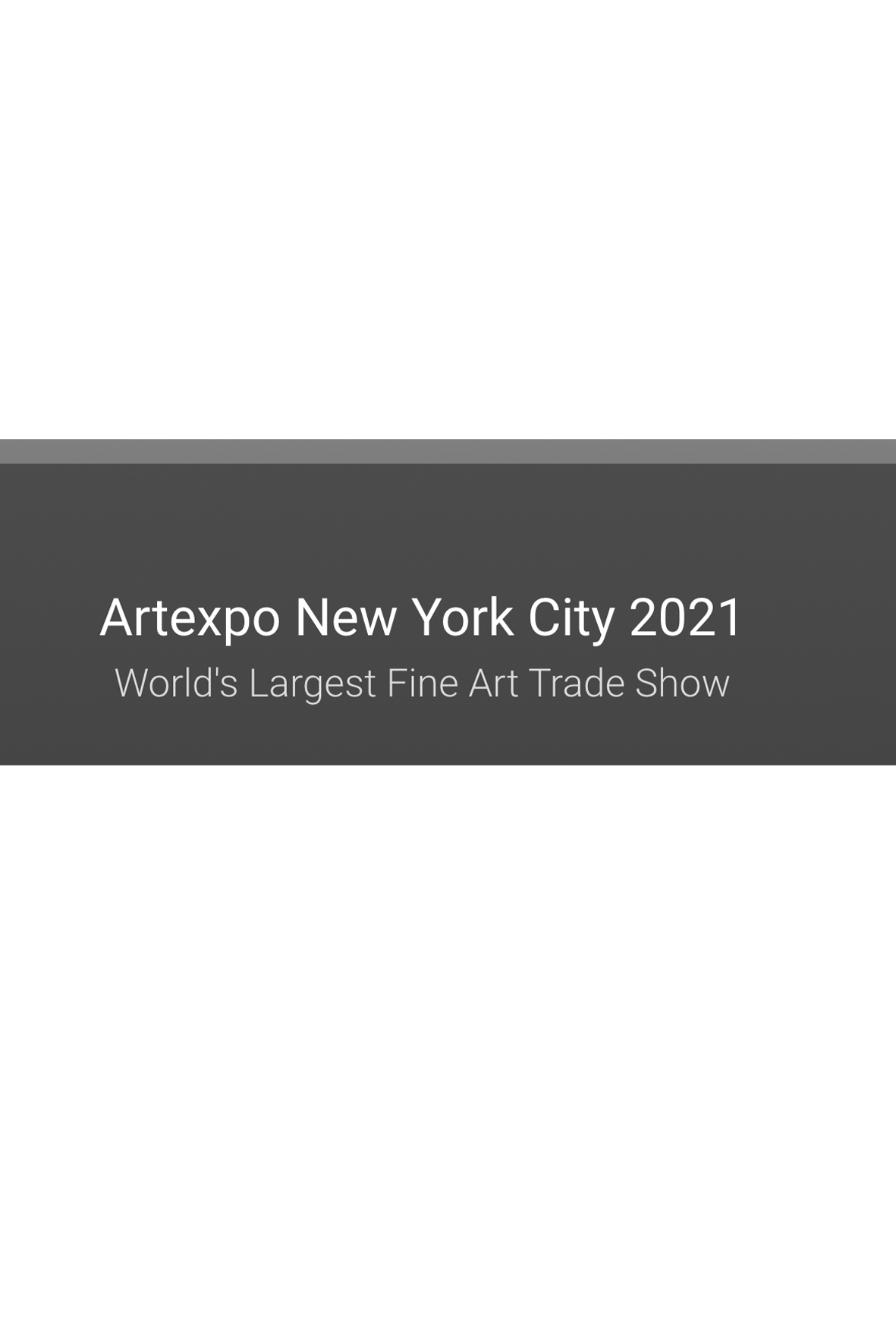 Artexpo New York USA, April, 2021